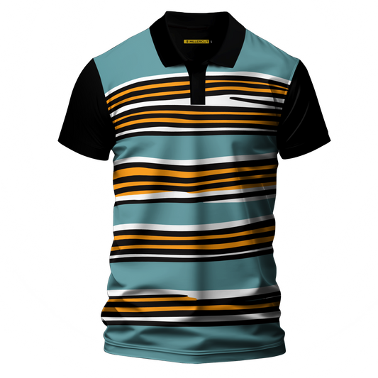 Multi side stripes polo