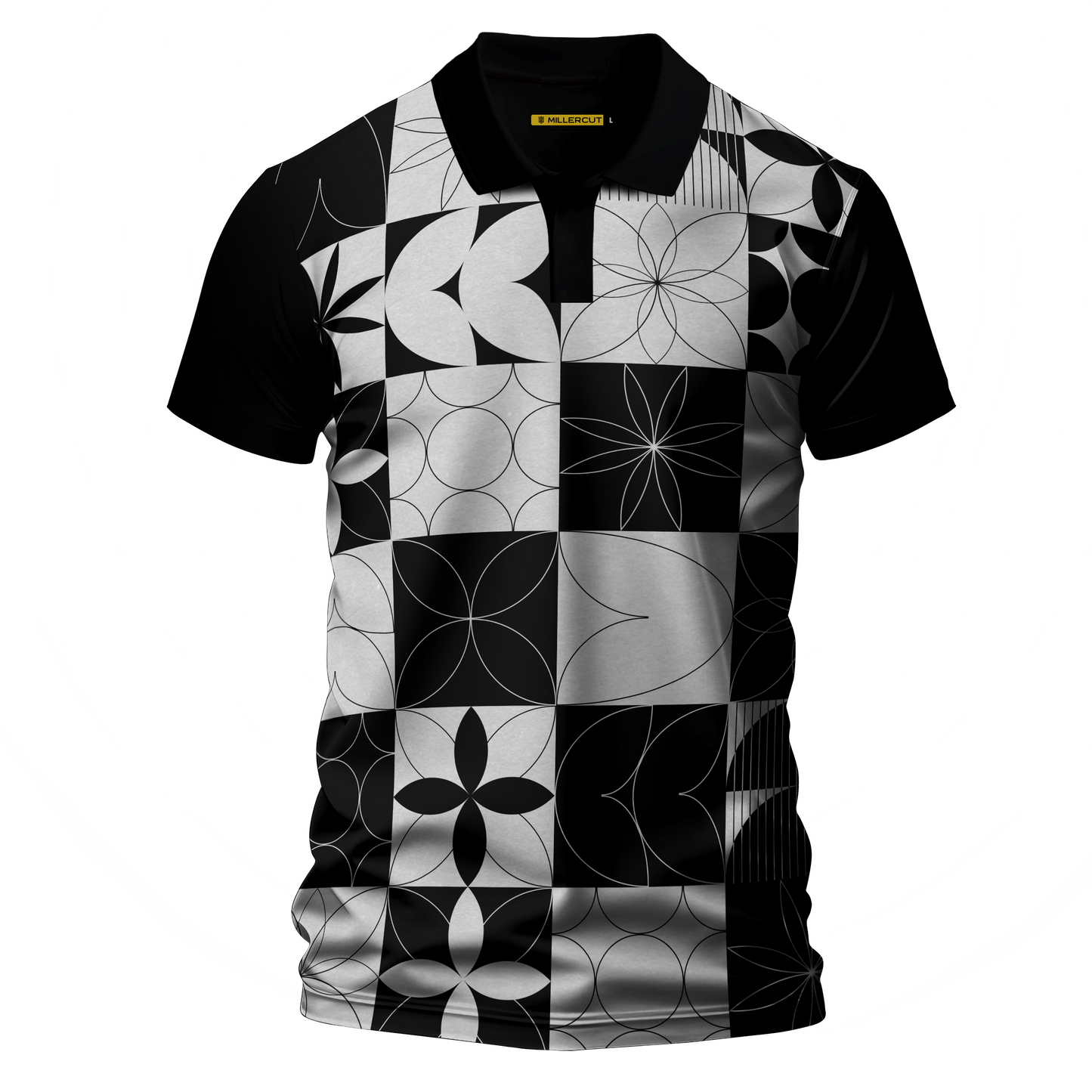 Floral Grid polo